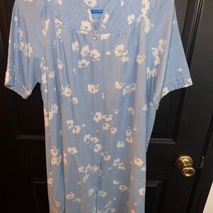 Heath Ceramics Light Blue Floral Button-Front Top